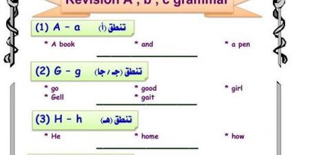 مراجعات نهائية.. تحميل أقوى مذكرة في اللغة الانجليزية لـ الصف الثاني الابتدائي - نبض مصر