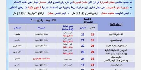 بدء أسبوع الململة.. الأرصاد تكشف حالة الطقس اليوم الخميس والأيام المقبلة في مصر - نبض مصر