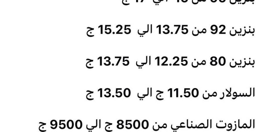 ماذا قالت السوشيال ميديا عن ارتفاع أسعار البنزين والسولار اليوم في مصر ؟.. أعرف الأسعار قبل ما تفول عربيتك - نبض مصر